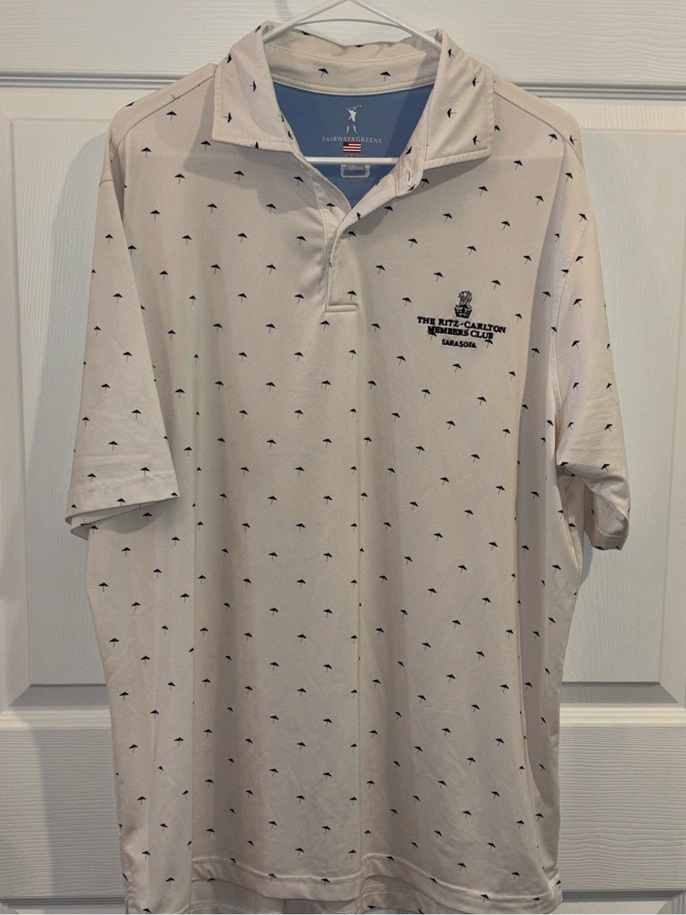 Fairway & Greene Men’s Golf Polo with Ritz-Carlton Sarasota Embroidery size L